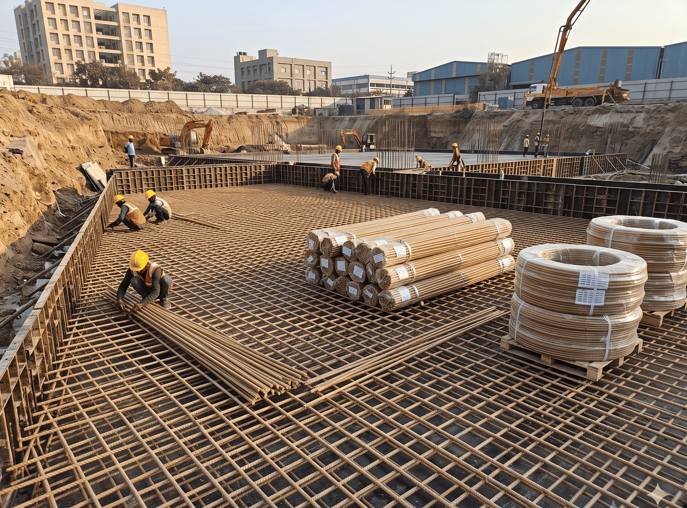 GFRP rebar base slab application